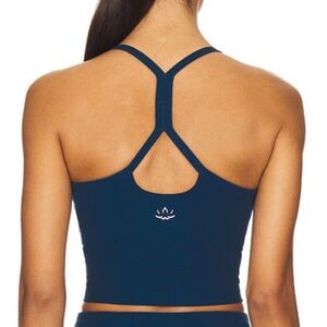 Beyond Yoga Spacedye Racerback Cropped Tank Longline Bra sz L Blue